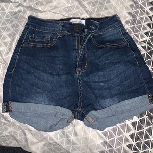 High waisted jean shorts, size 1